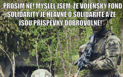Rozhovor se skupinou AČR memes nejen o memorandu o spolupráci s Vojenským fondem solidarity